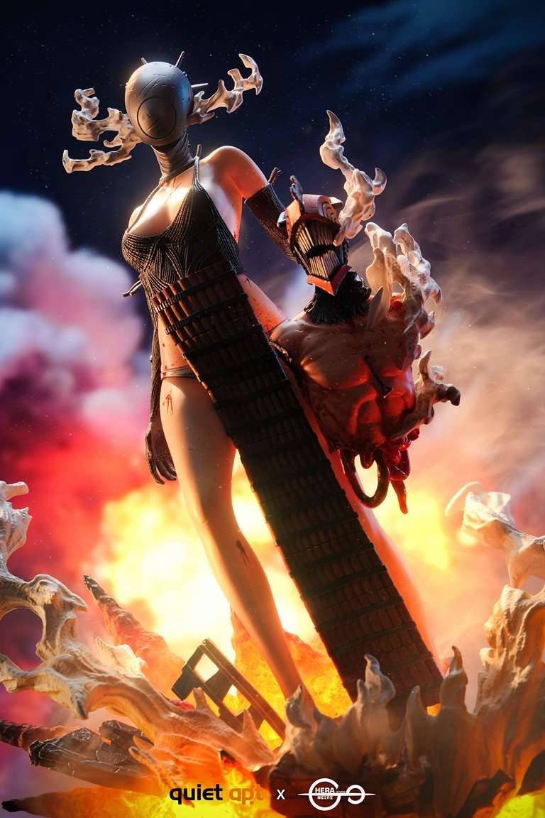 Quiet Art x Hera Studio - Love x Power x Chainsaw 1/6 | Mirai